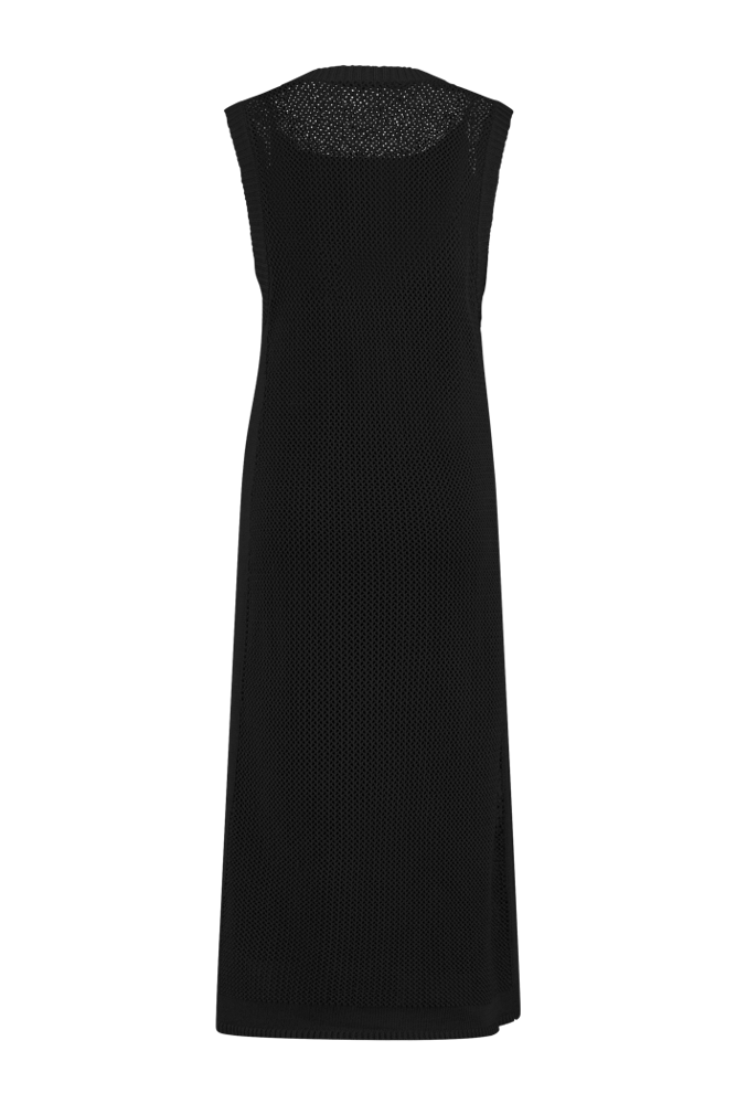 Mouwloze gebreide jurk