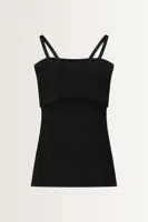 Off-shoulder rib top