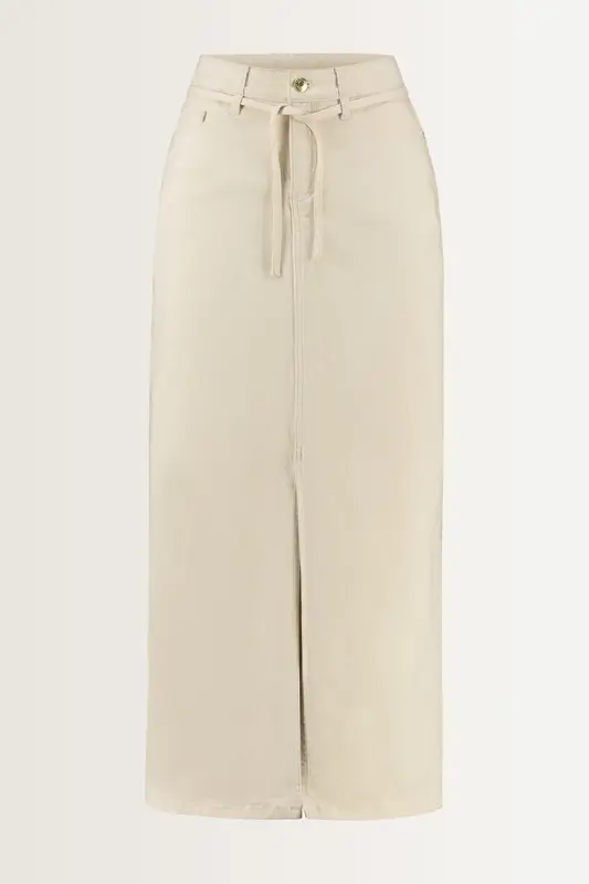 Stretch denim maxi rok