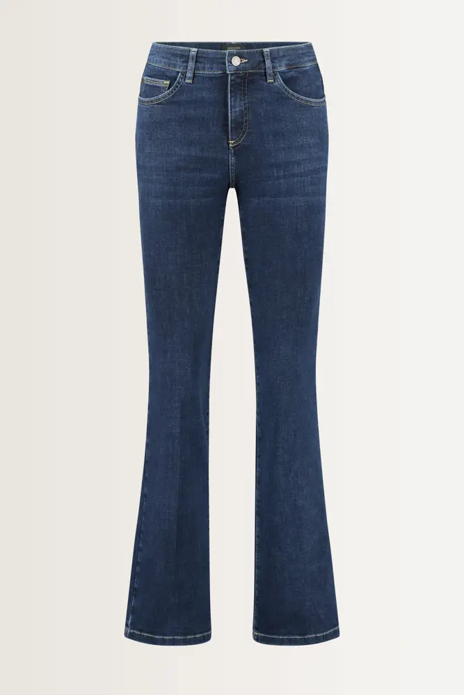 Flared low rise jeans