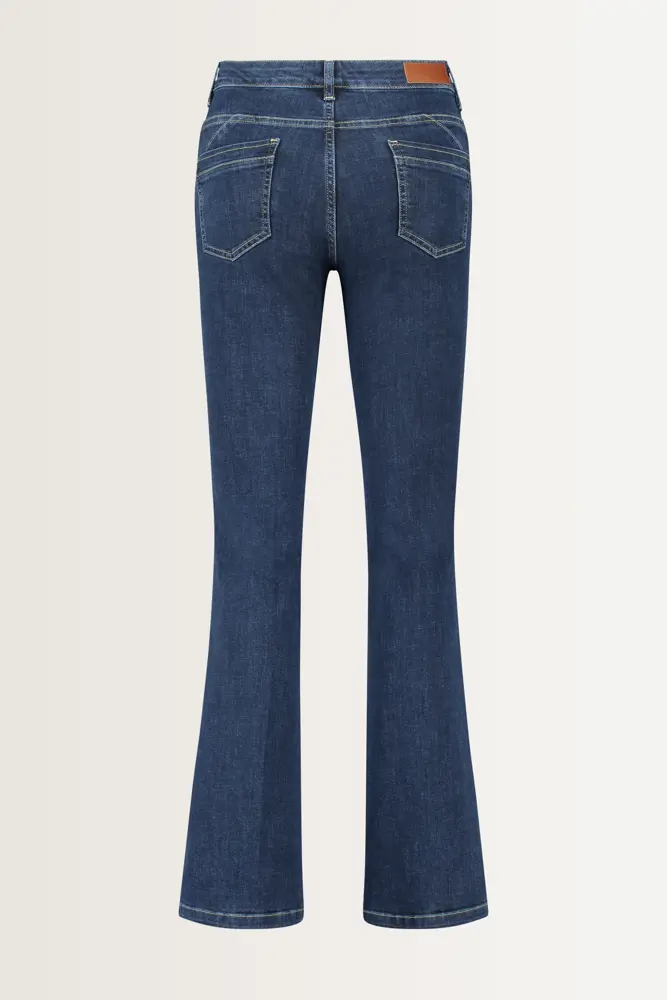 Flared low rise jeans
