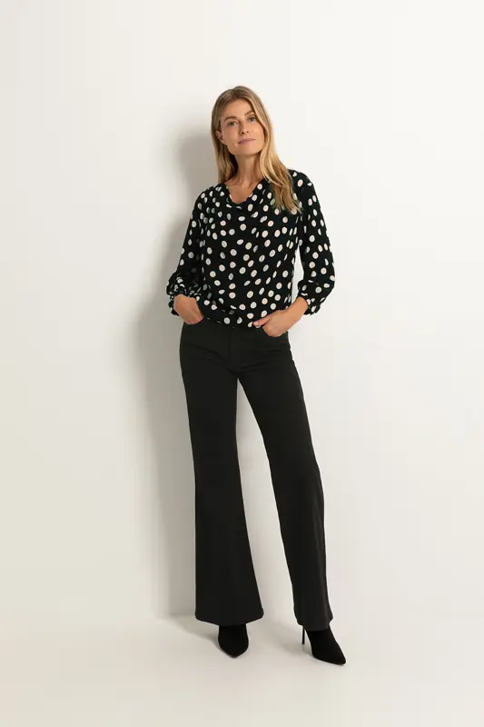Flared mid rise jeans