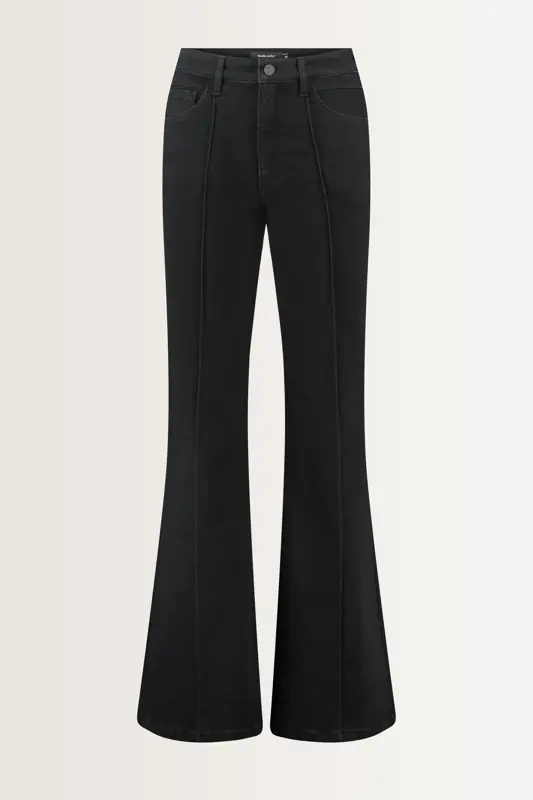 Flared mid rise jeans