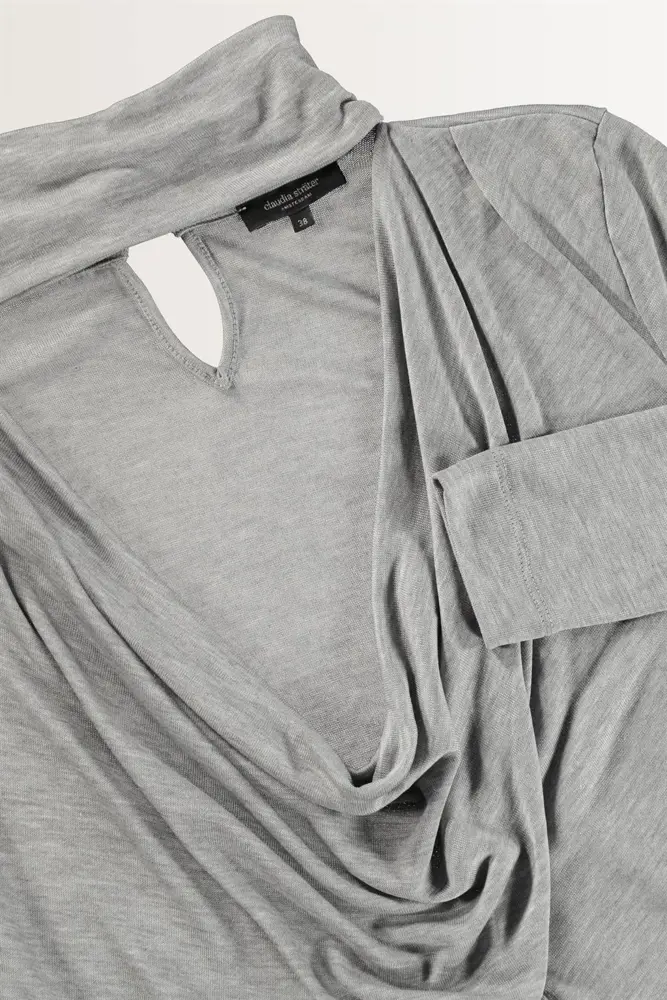 Top met draperie