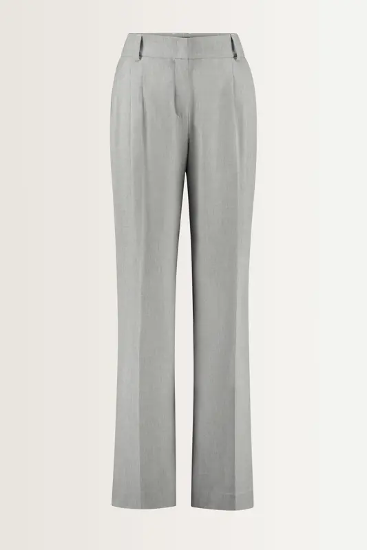 Wijde bandplooi pantalon