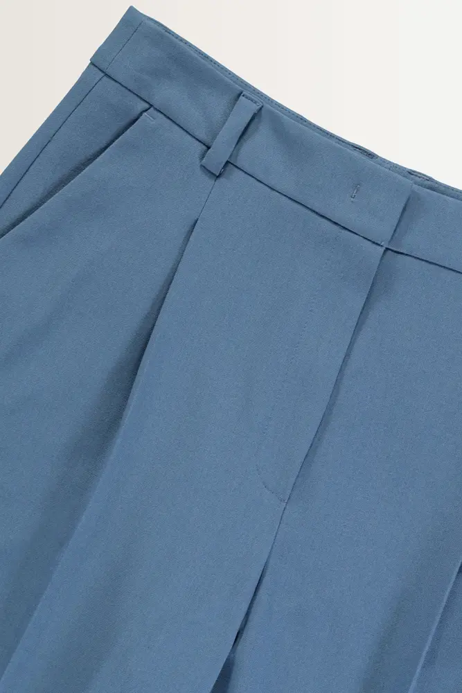 Wijde bandplooi pantalon