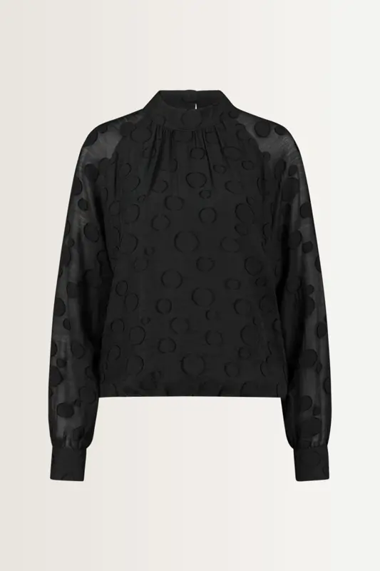 Blouse met stippenstructuur