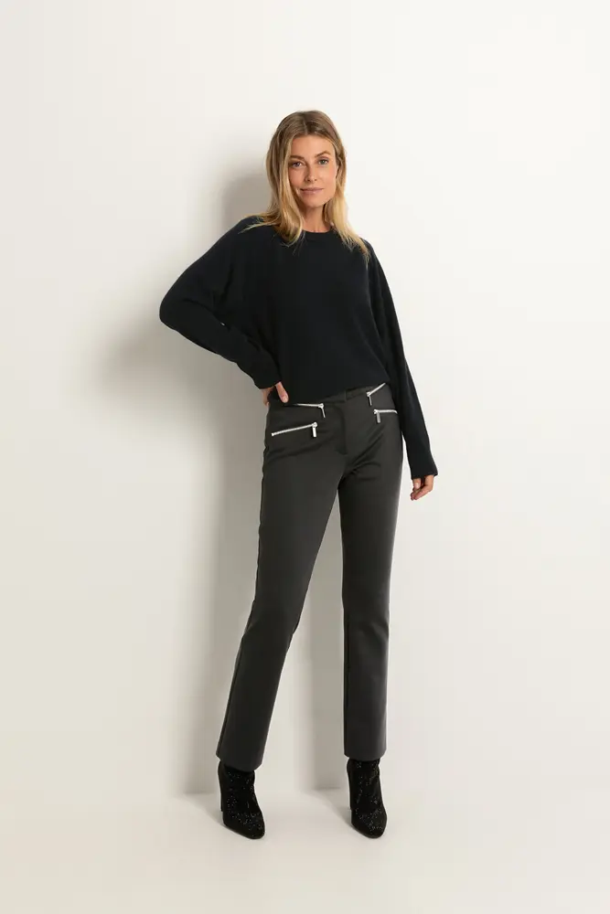 Pantalon met ritsen