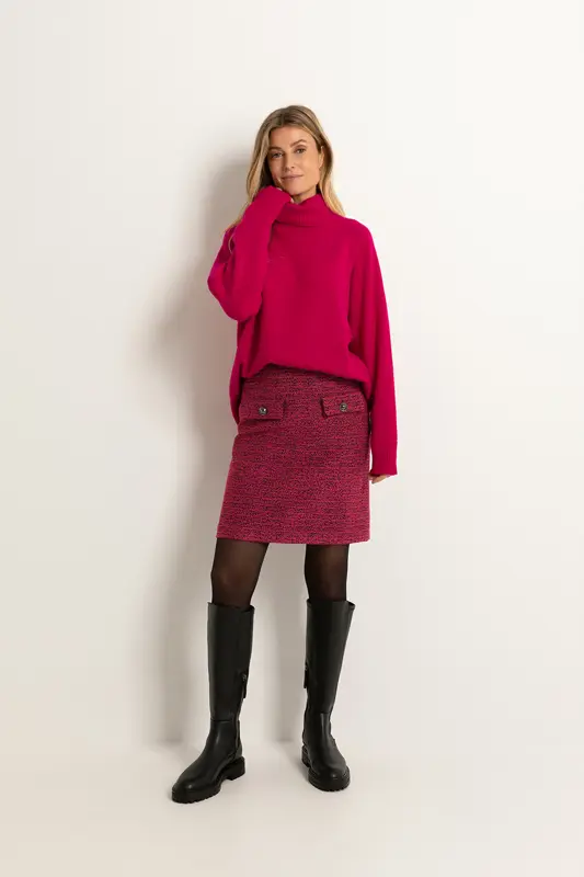 Korte jacquard rok