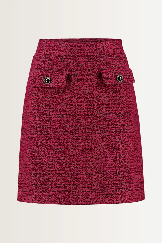 Korte jacquard rok