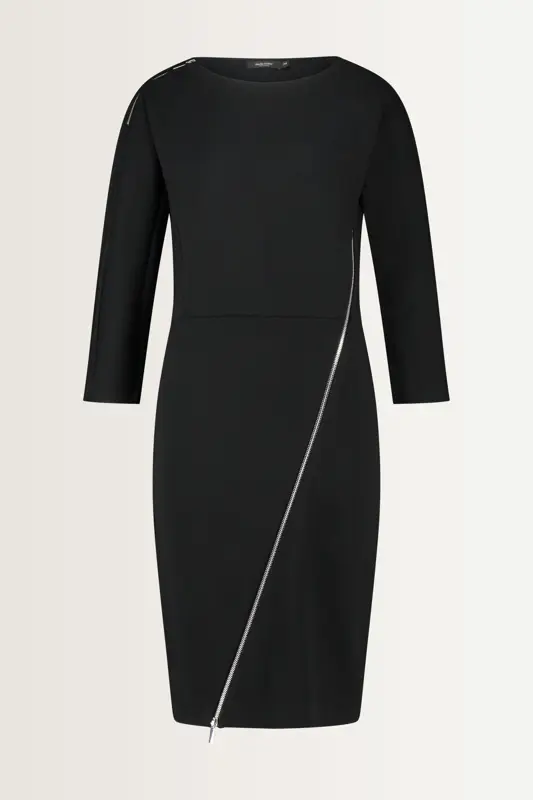 Slim-fit jurk met ritsen