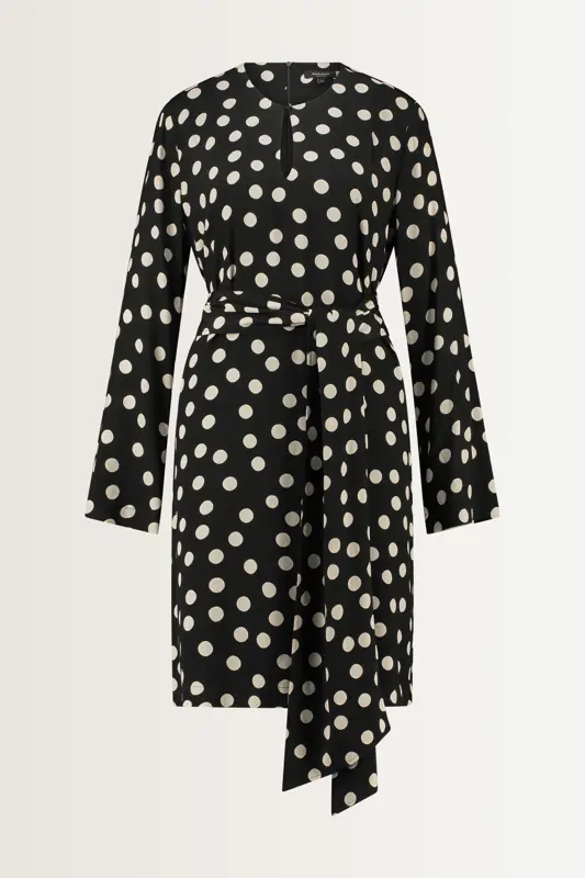 Jurk met polkadot print