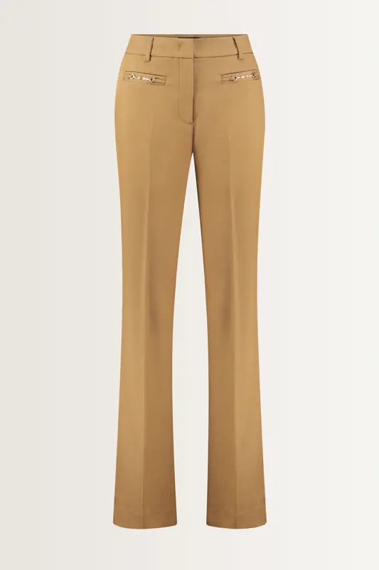 Flared pantalon twill