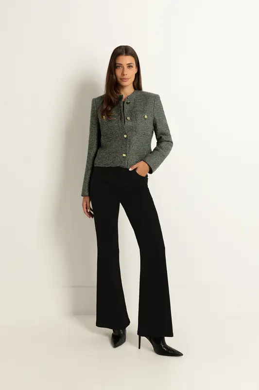 Flared low rise broek