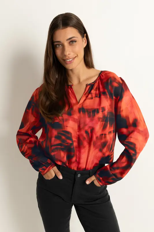 Abstracte print blouse