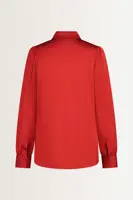 Blouse met glanzende satijnweving