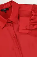 Blouse met glanzende satijnweving