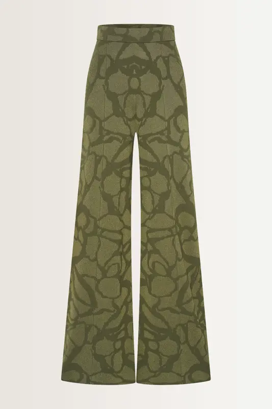 Gebreide broek met jacquardstructuur