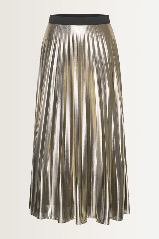Plissérok met metallic glans