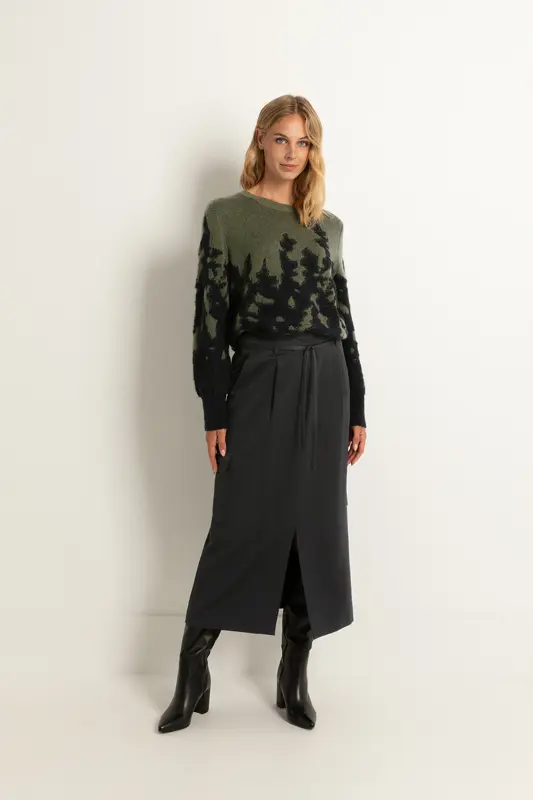 Maxi rok met cargozakken