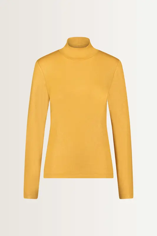 Metallic turtleneck top