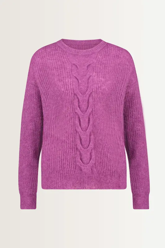 Alpaca trui met kabeldetail