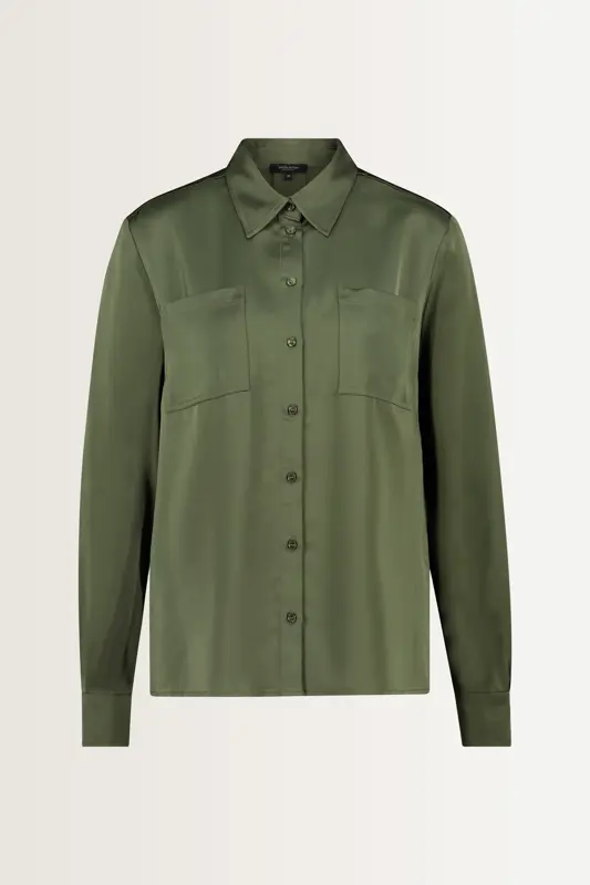 Rechte blouse met borstzakken