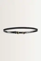 Smalle riem met goudkleurige bit-gesp