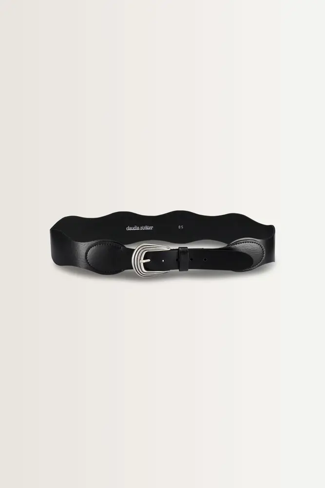 Leren riem met golvend patroon