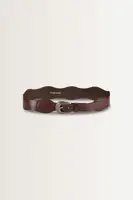 Leren riem met golvend patroon