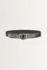 Leren riem met ovale gesp