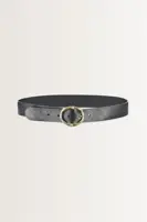 Leren riem met ovale gesp