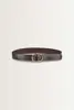 Leren riem met ovale gesp