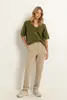 Straight-fit broek met omslag