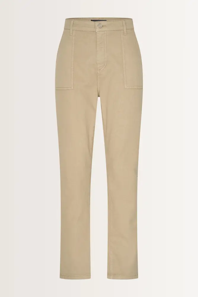 Straight-fit broek met omslag