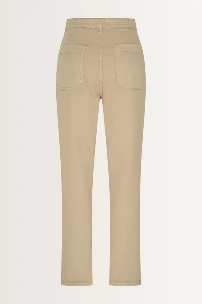 Straight-fit broek met omslag