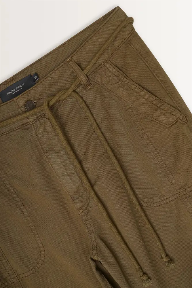 Denim broek met utility-details