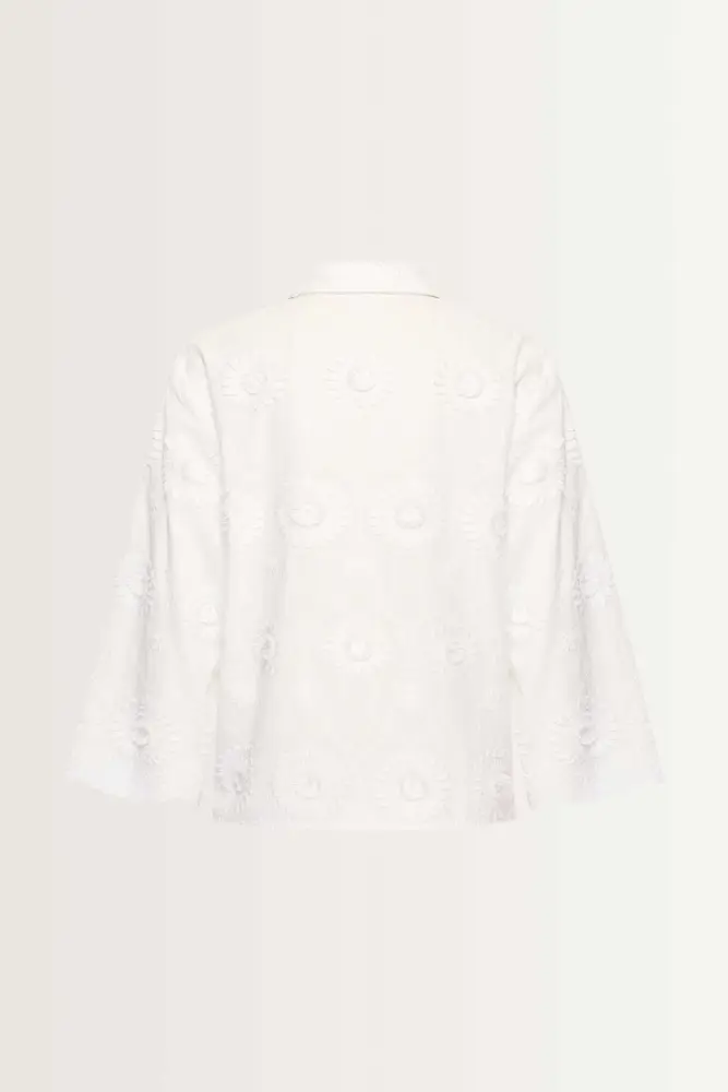 Geborduurde katoenen blouse