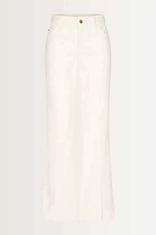 Flared jeans vlechtaccent