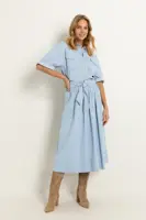 Denim rok met strikceintuur
