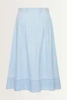 Denim rok met strikceintuur