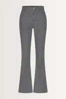 Flared jeans met fijne krijtstreep