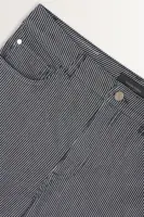 Flared jeans met fijne krijtstreep