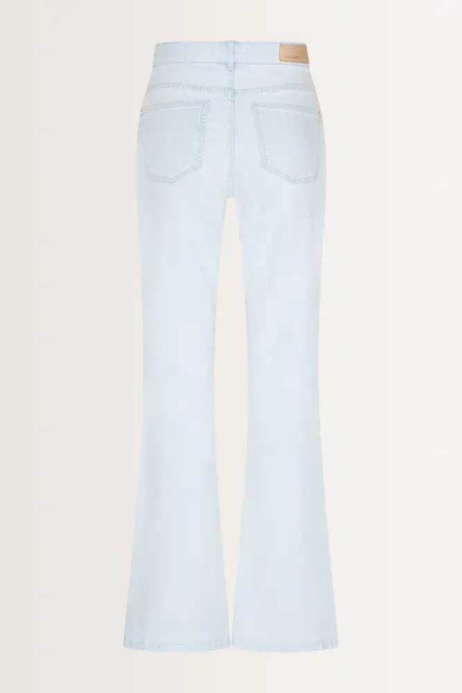Bleached flared jeans mid-rise taille