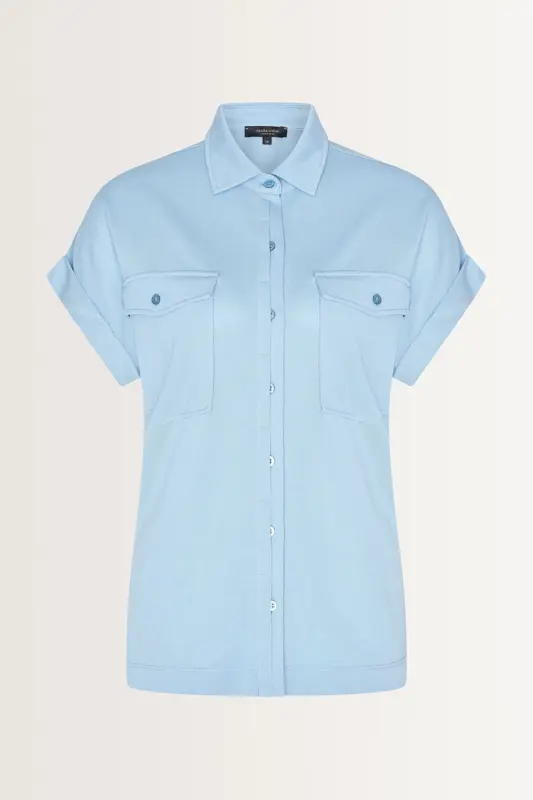 Rechtvallende blouse met knoopsluiting