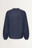 Jacquard blouse met mao-kraag