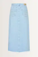 Lange denimrok rafelzoom