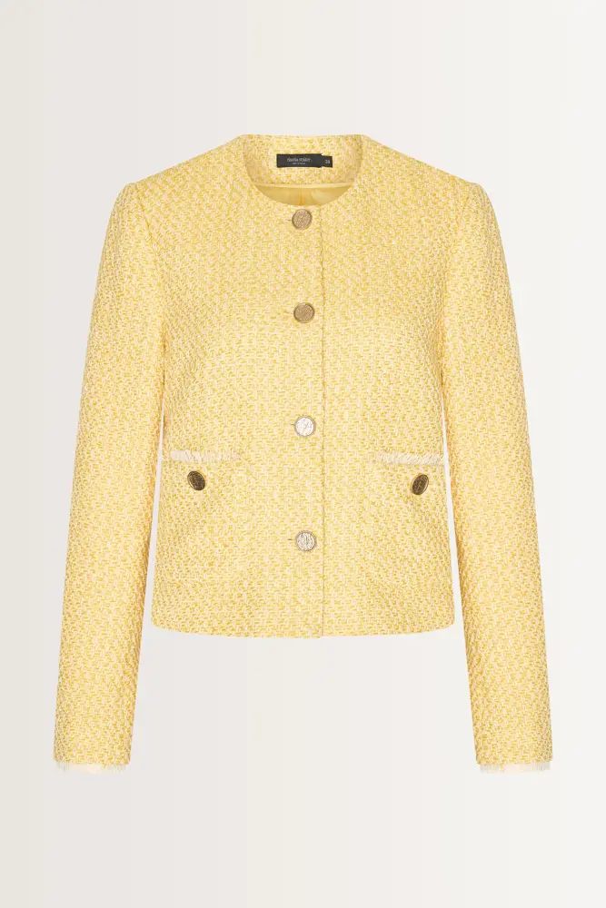 Tweedlook blazer franjedetails