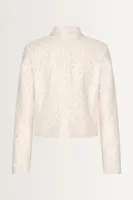 Cropped jacquard blazer