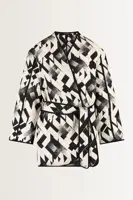 Grafische kimono quilted effect
